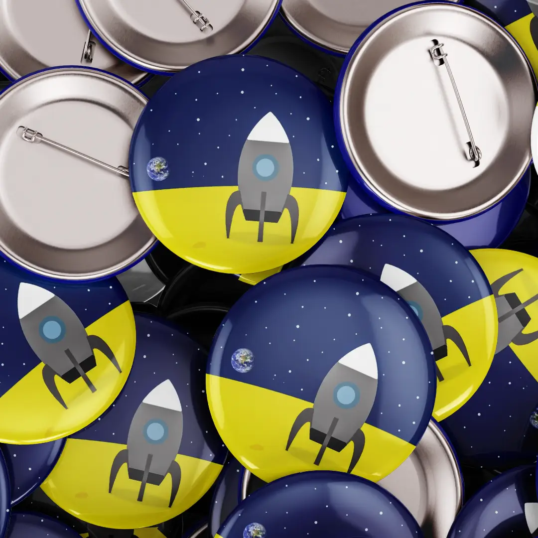 Customized Button Badges White Pack Of 10 - Image 3