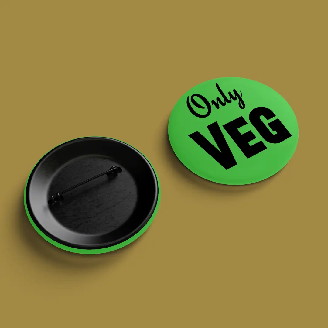 Customized Big Button Badges Black In Pack Of 10 - Image 2
