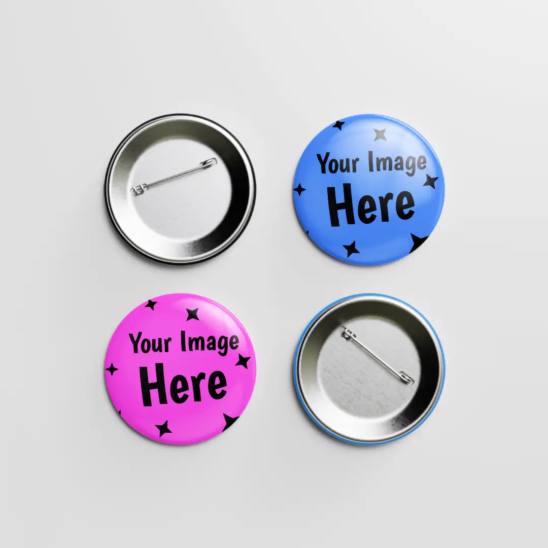 Customized Button Badges White Pack Of 10 - Image 2