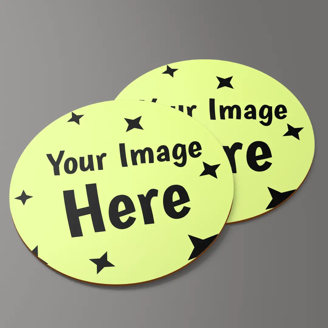 Customized Round Coasters For Tea, Dinning ,Meeting Table Pack Of 5