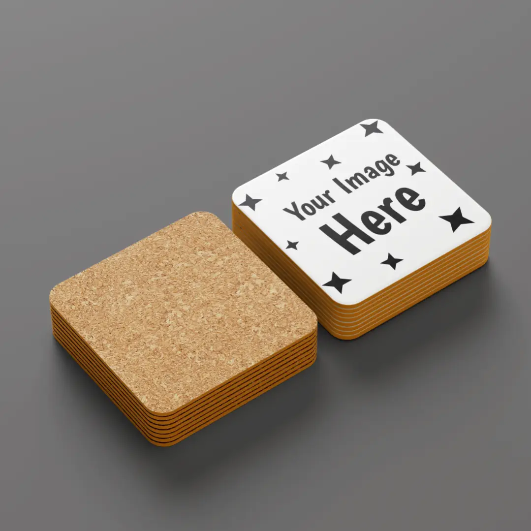 Customized Square Coasters For Tea, Dinning Table Pack Of 5 - Image 2
