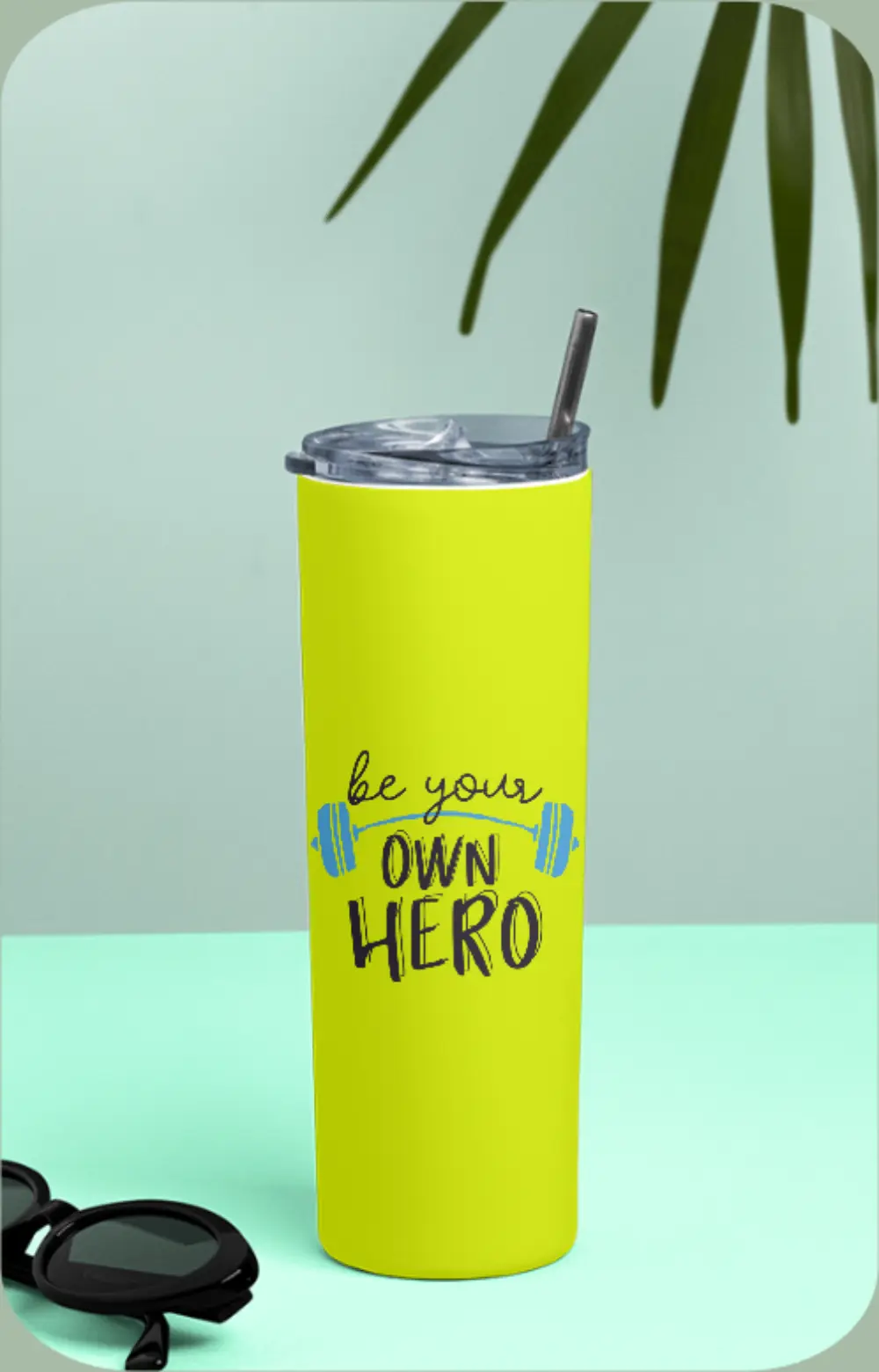 Customised Stainless Steel Tumbler Bottle With Metal Straw - Image 2