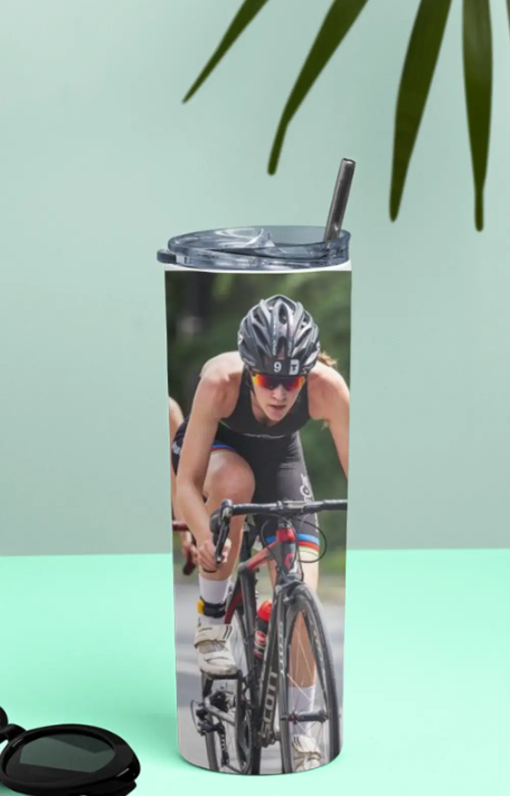 Customised Stainless Steel Tumbler Bottle With Metal Straw - Image 3