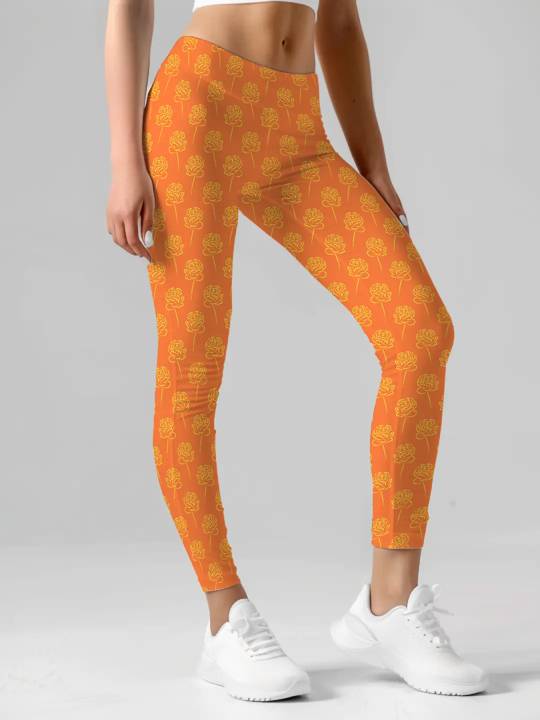Roses Orange Women Leggings