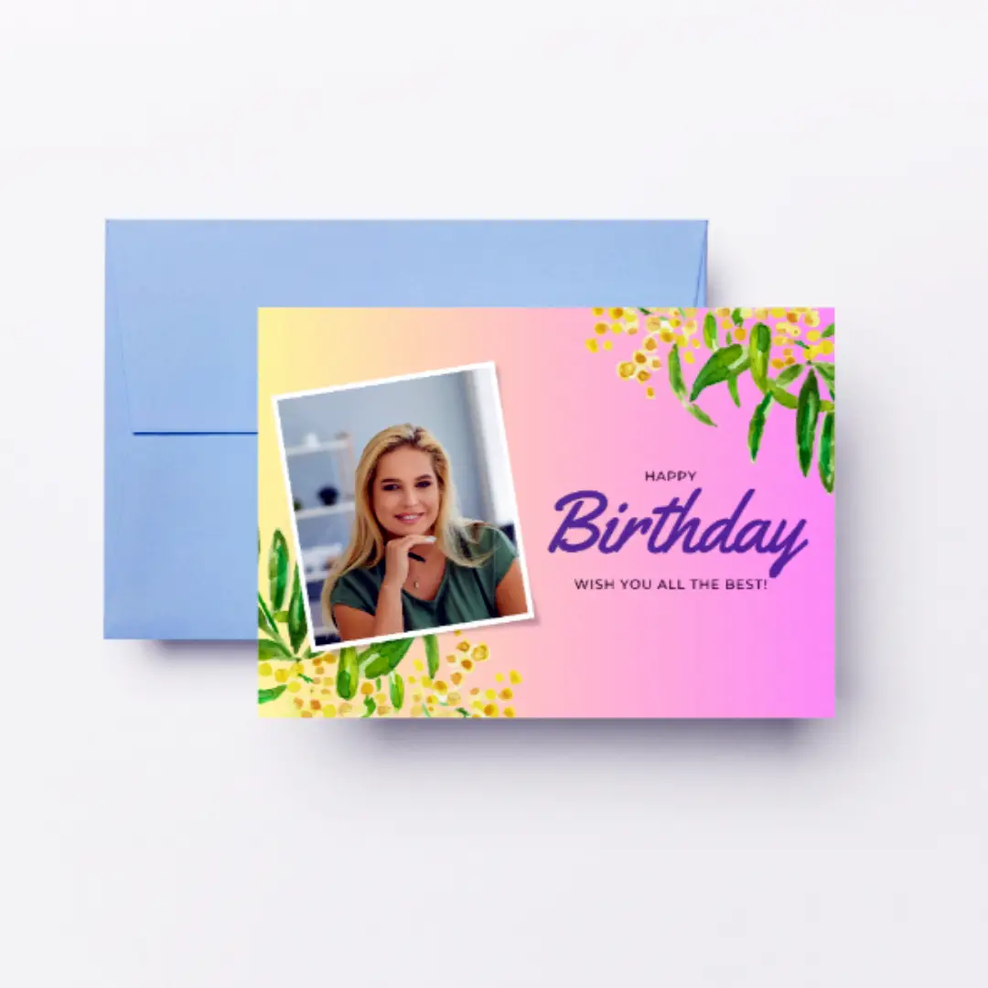 Birthday Wishes Photo Postcard