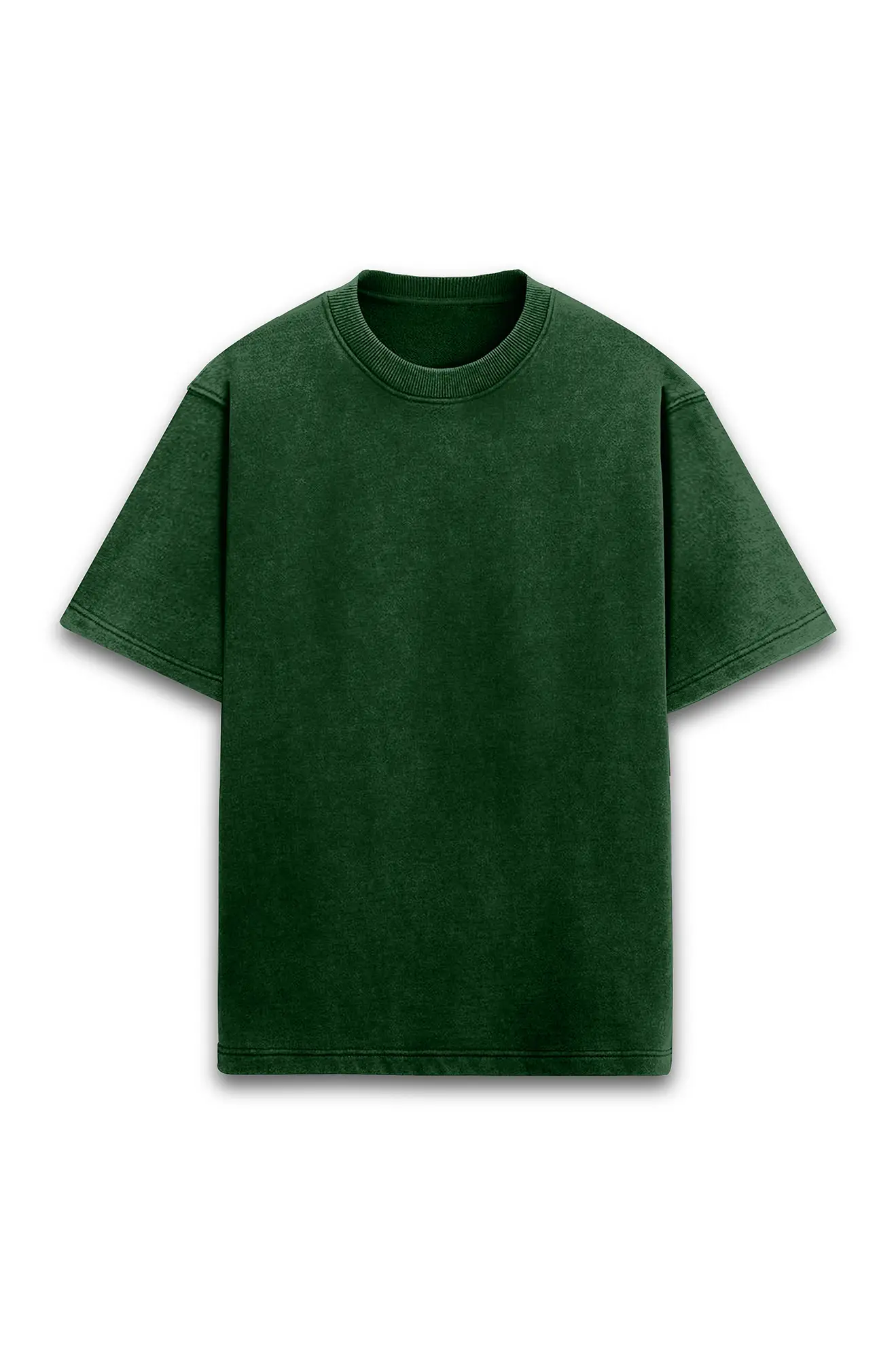 Acid Washed Oversized Classic T shirt Bottle Green