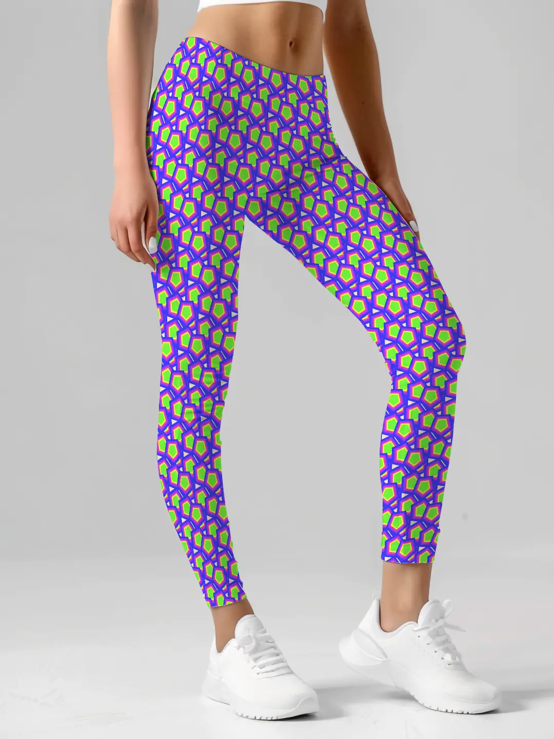 Geometric Print Colorful Women Leggings