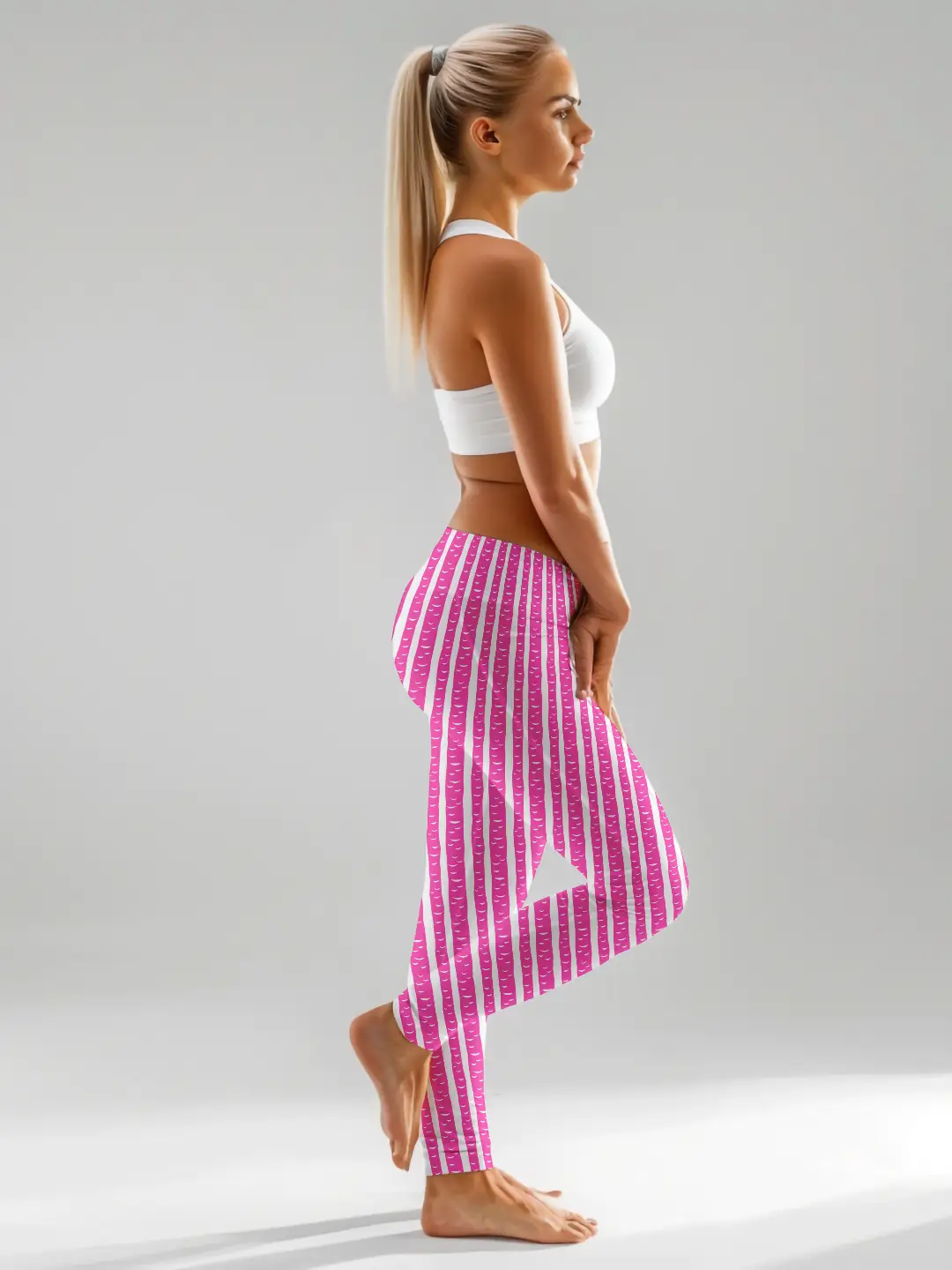 Rani Color Striped Pattern Women Leggings - Image 3