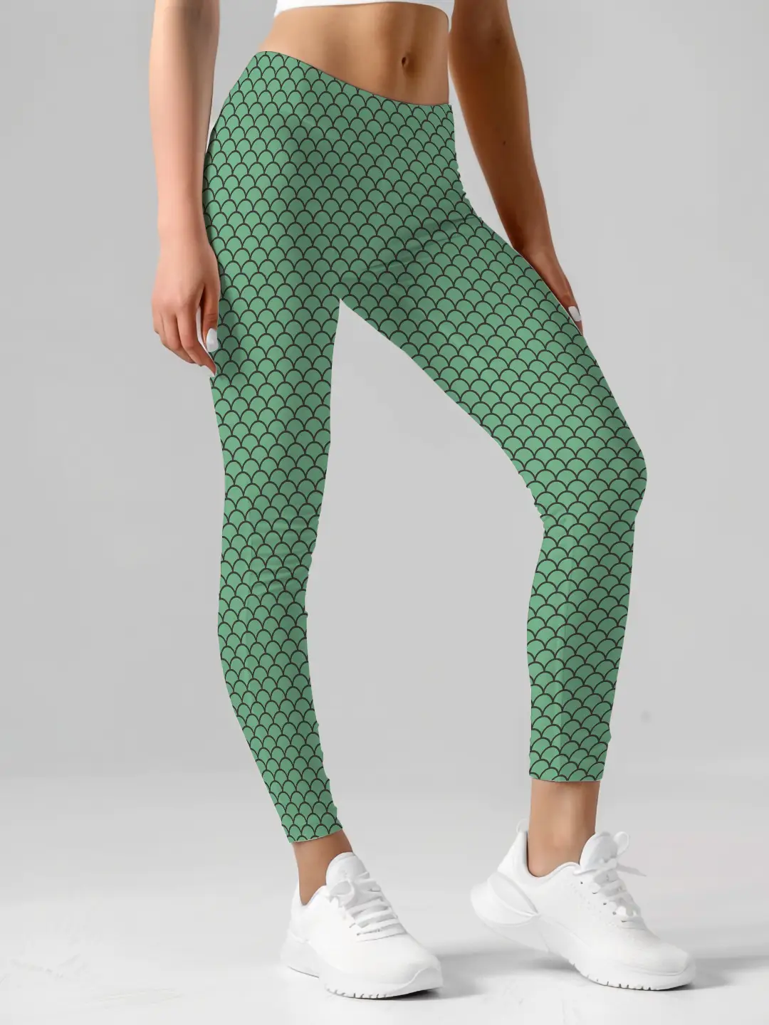 Shell Prints Dark Green Women Leggings - Image 4