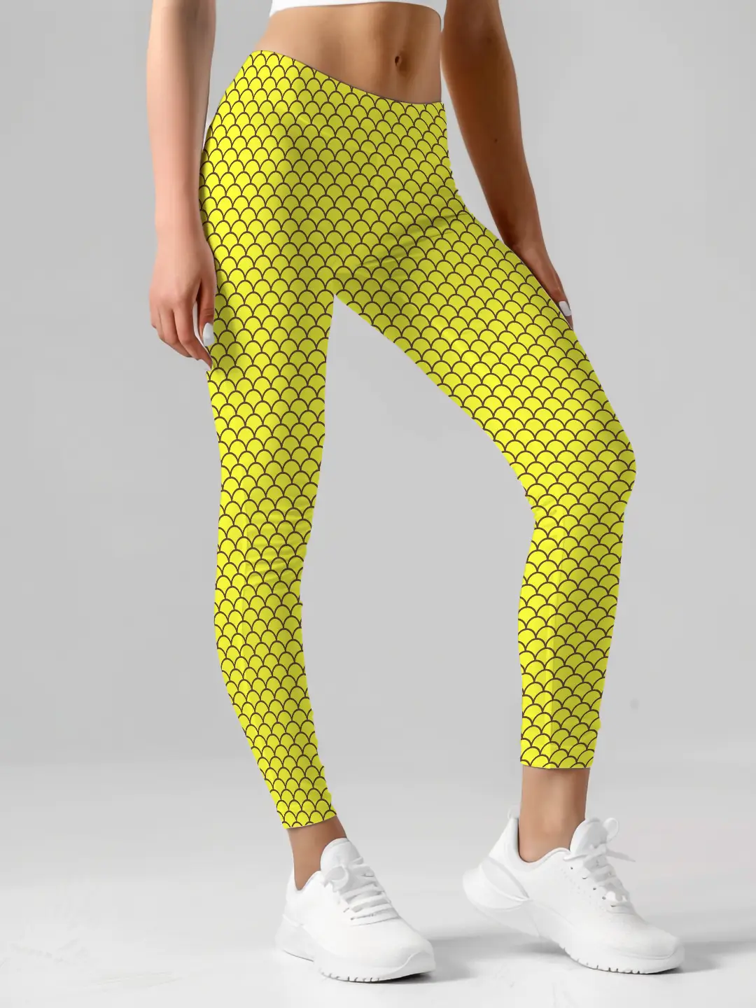 Shells Print Yellow Women Leggings