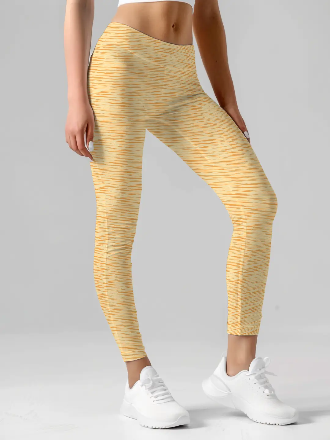 3/4 Casual Creamy Women Leggings - Image 4