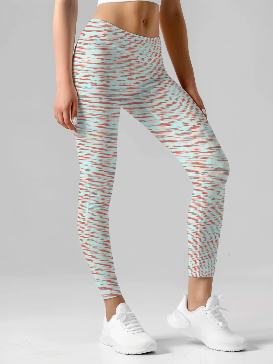 3/4 Casual Sky Blue Women Leggings