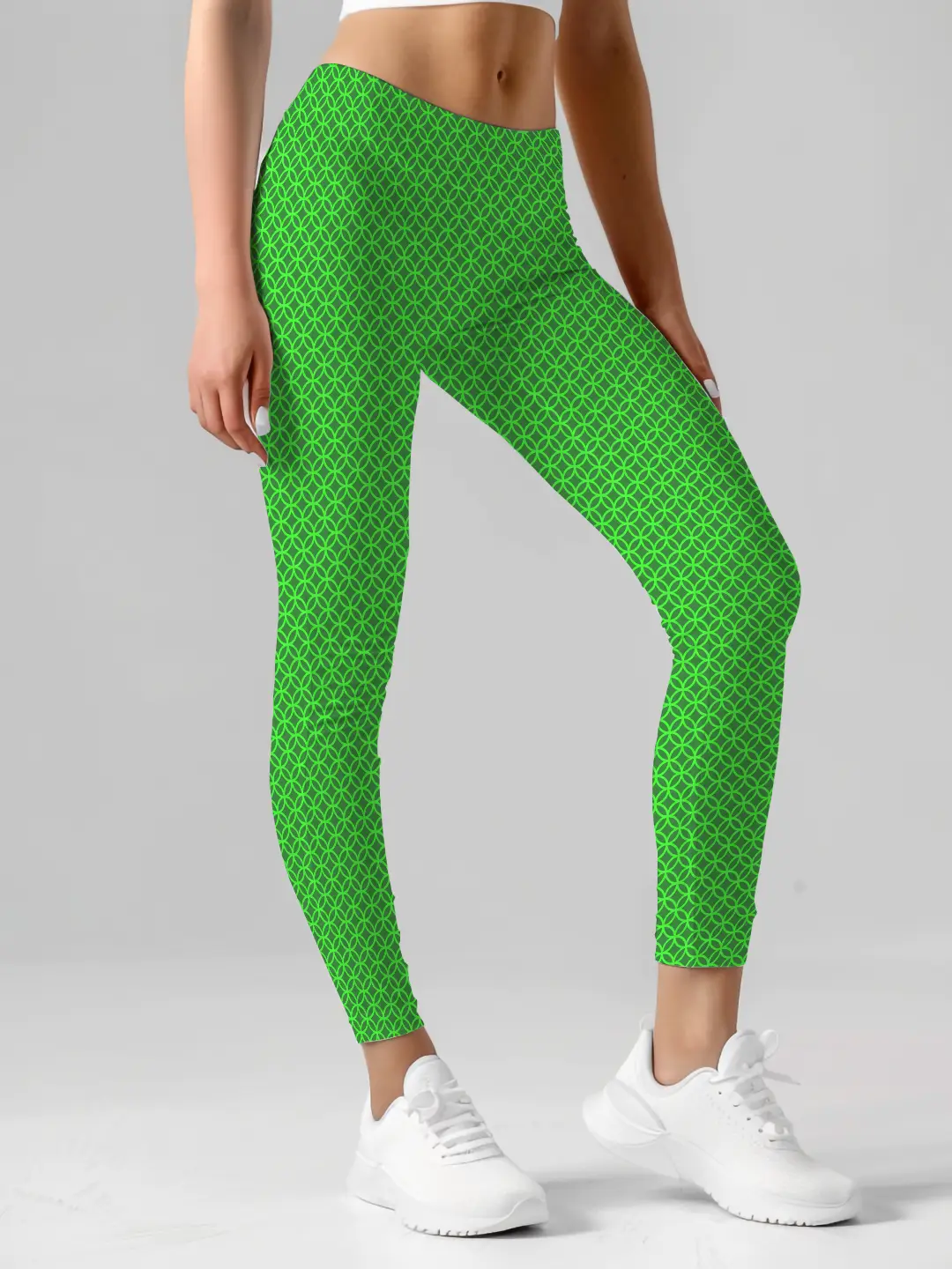 Jali Print Green Women Leggings