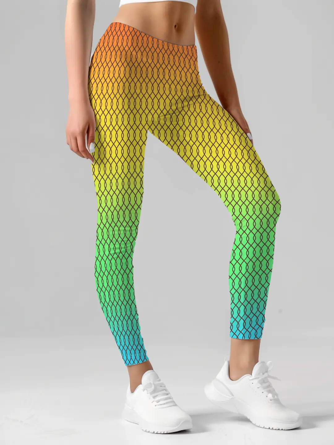 Multi Color Abstract Print Women Leggings