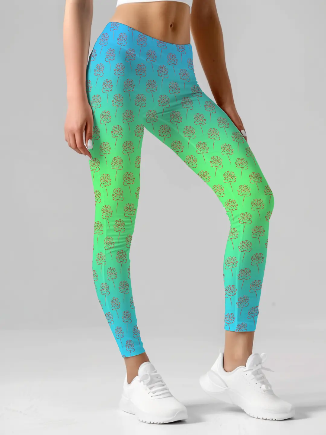 Roses Multi Color Women Leggings