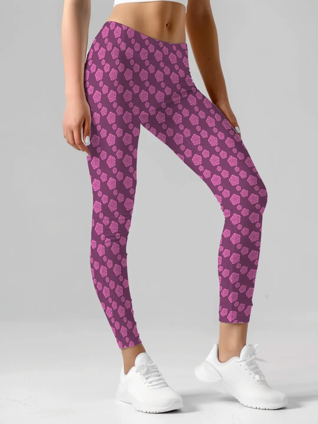 Floral Magenta Women Leggings