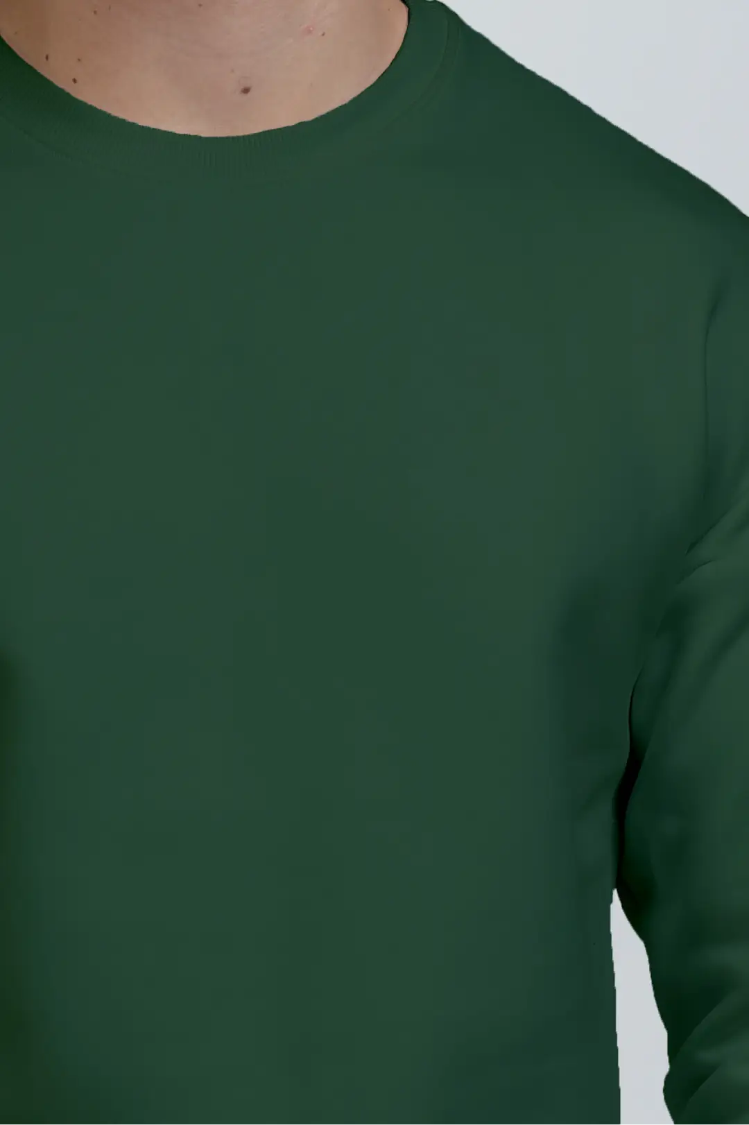 Bottle Green Cotton Blend Heavy Oversized Sweatshirt - Image 3