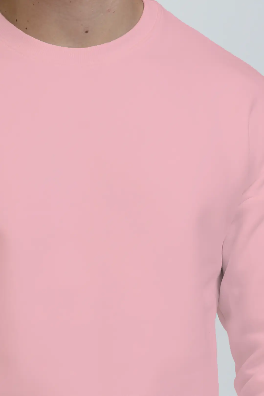 Light Baby Pink Cotton Blend Heavy Oversized Sweatshirt - Image 2