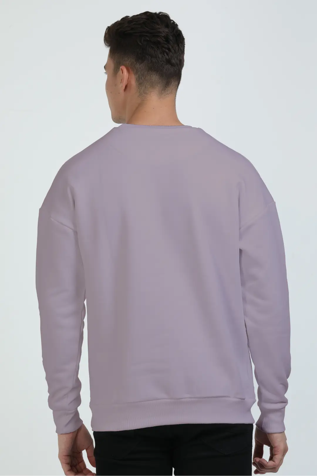 Lavender Cotton Blend Heavy Oversized Sweatshirt - Image 3