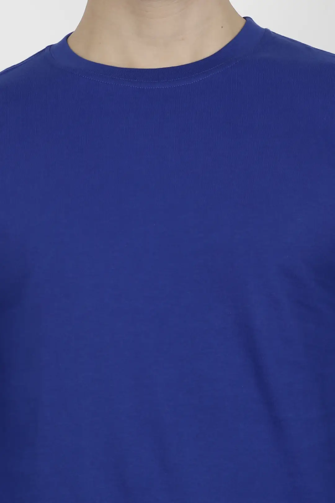 Men Combed Cotton Full Sleeve Royal Blue T-shirt - Image 6