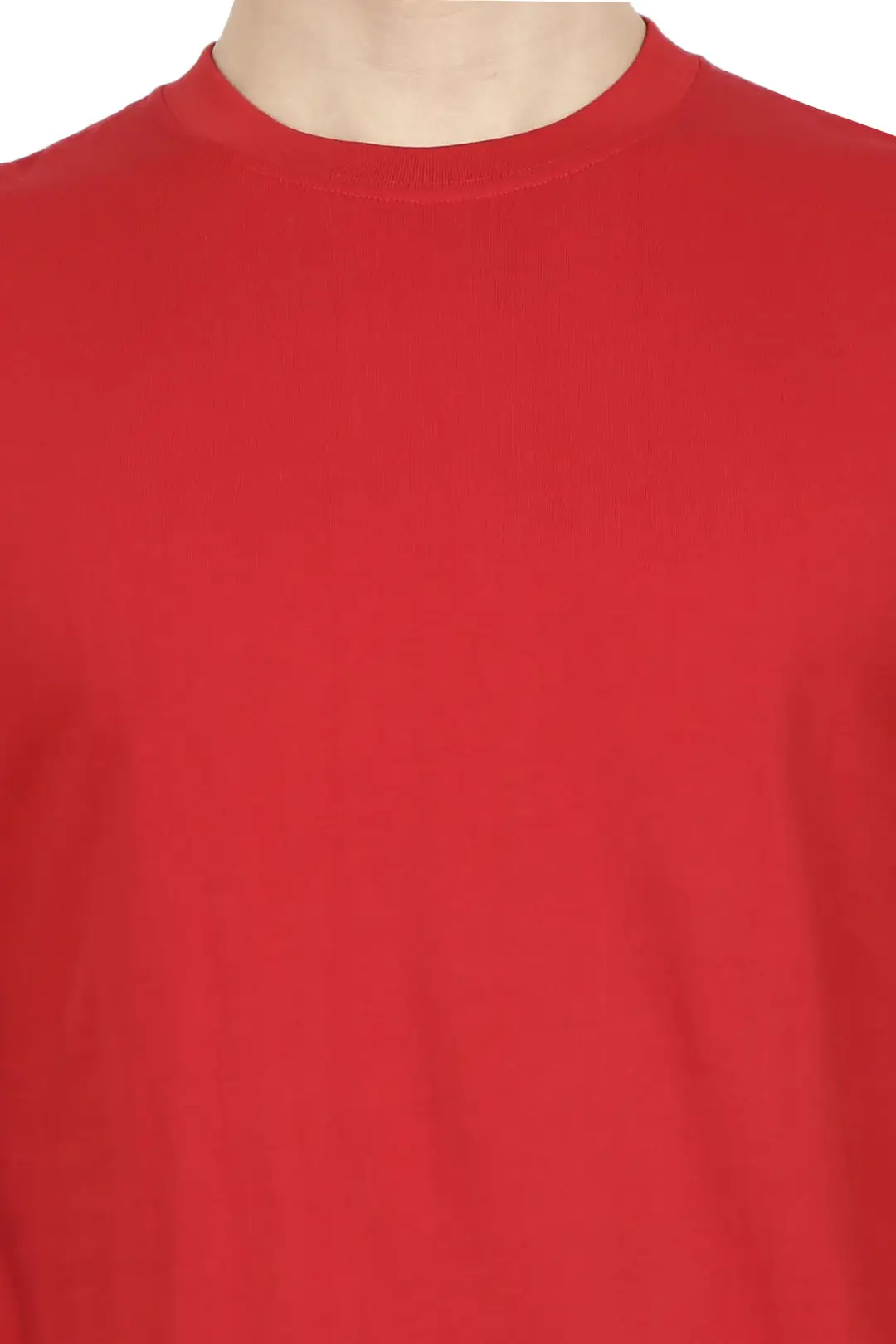 Men Combed Cotton Full Sleeve Red T-shirt - Image 2