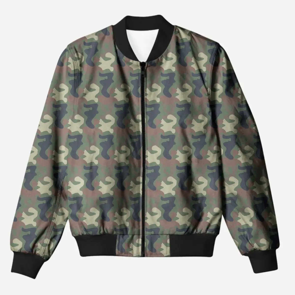 Green Camouflage  Bomber Jacket