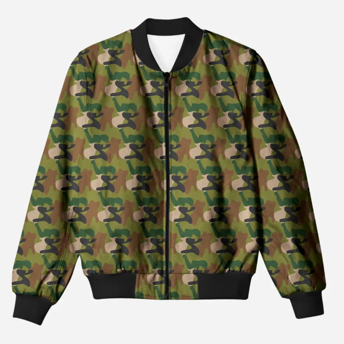 Wacky Camo Bomber Jacket