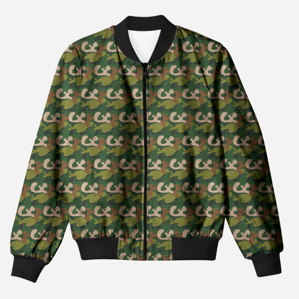Camouflage Style Bomber Jacket