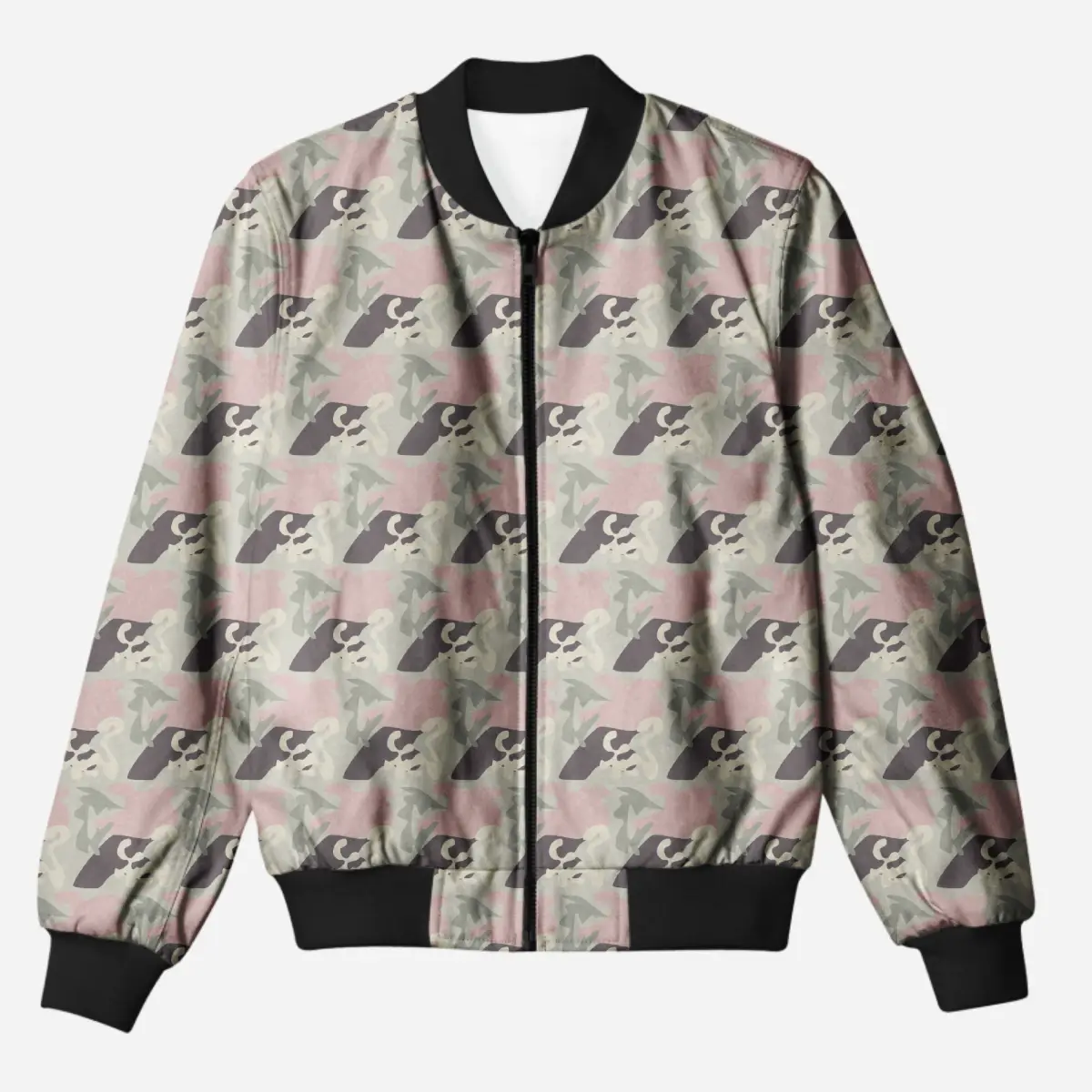 Camouflage Printed Bomber Jacket