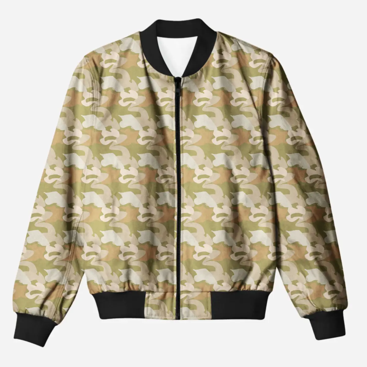 Dessert Yellow Camouflage Bomber Jacket