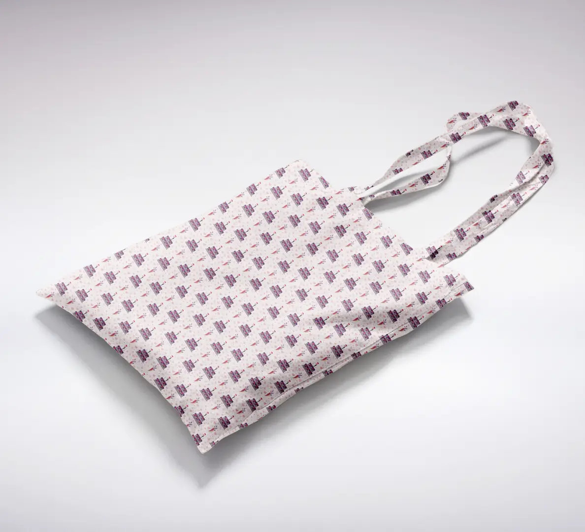 Cakes Printed Canvas Fabric Tote Bag - Image 2