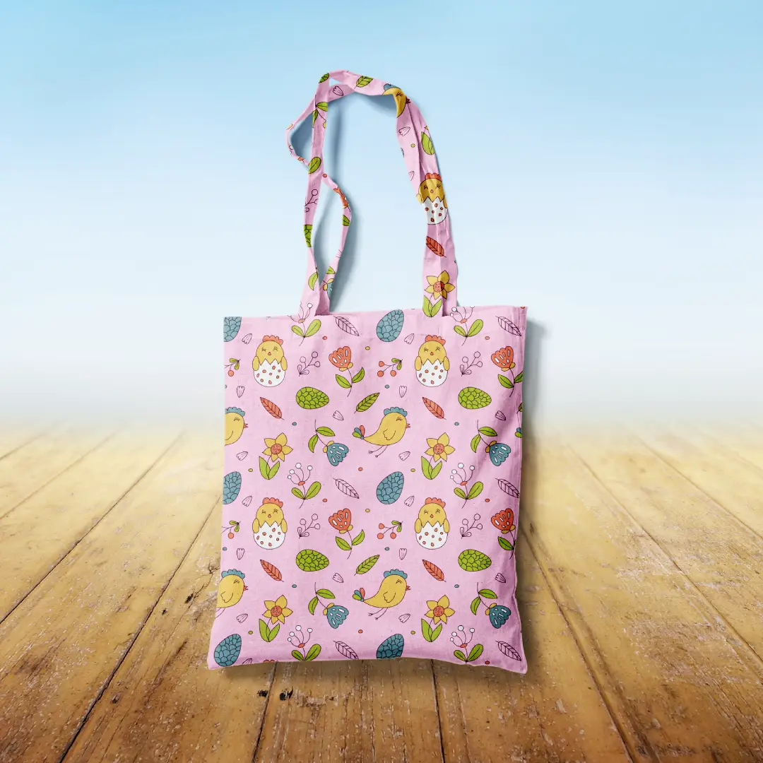 Beautiful Nature Pink ColorCanvas Fabric Tote Bag