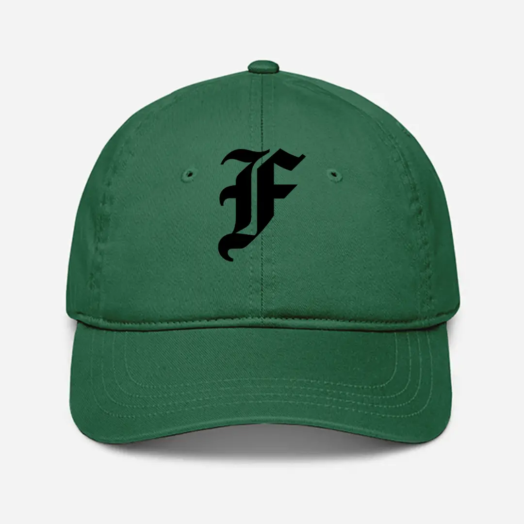 Alphabet F Embroidered Green Baseball Cap