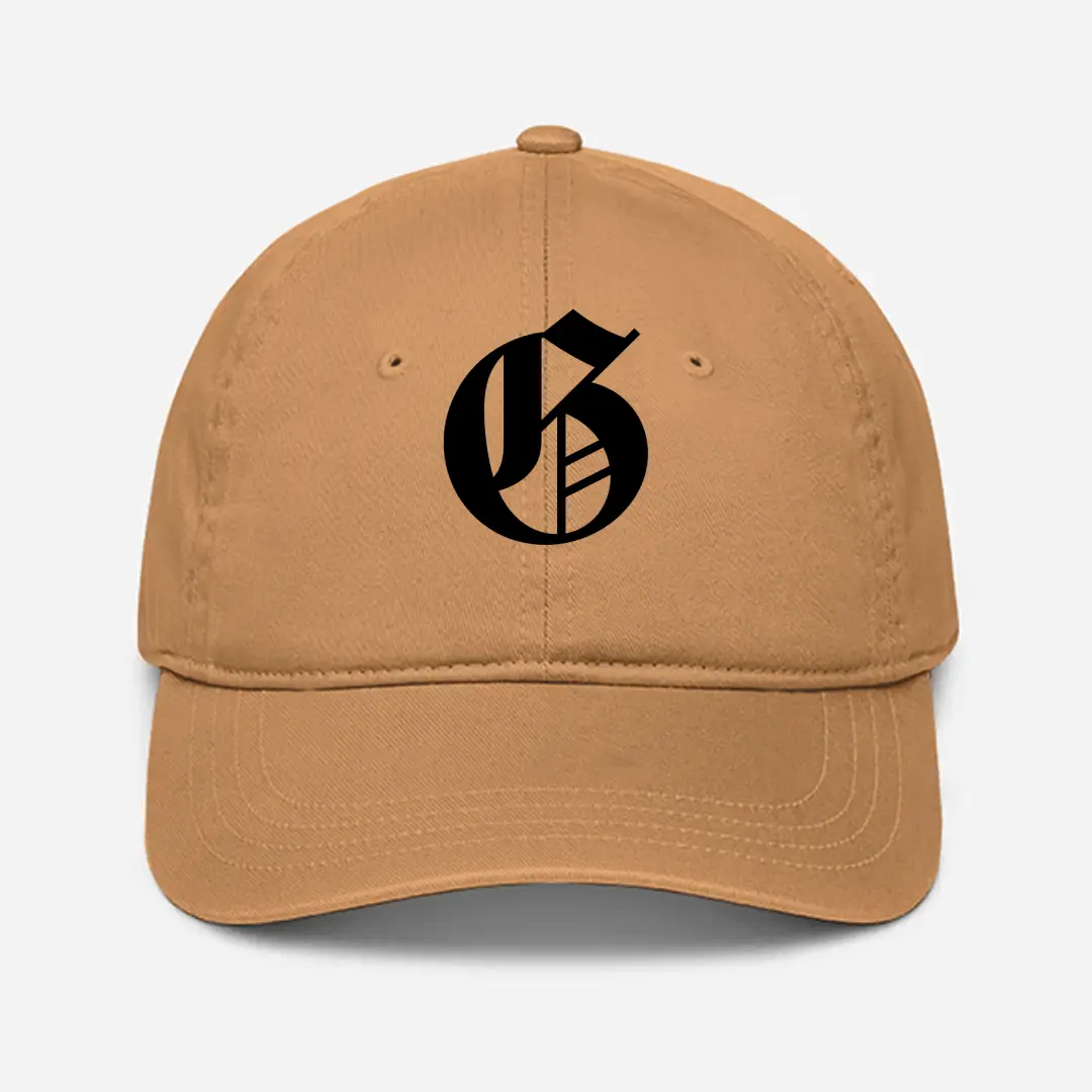Alphabet G Embroidered Khaki Baseball Cap