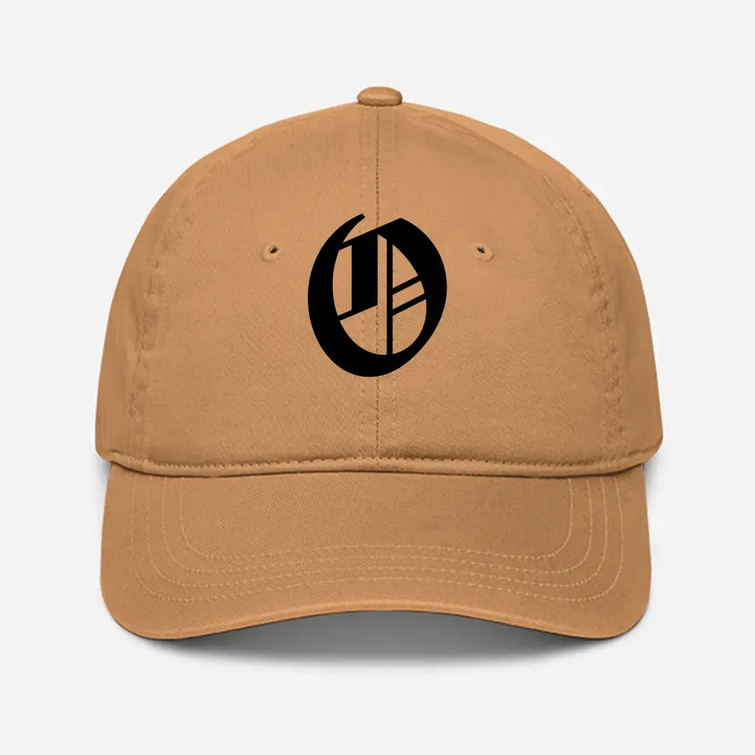 Alphabet O Embroidered Khaki Baseball Cap