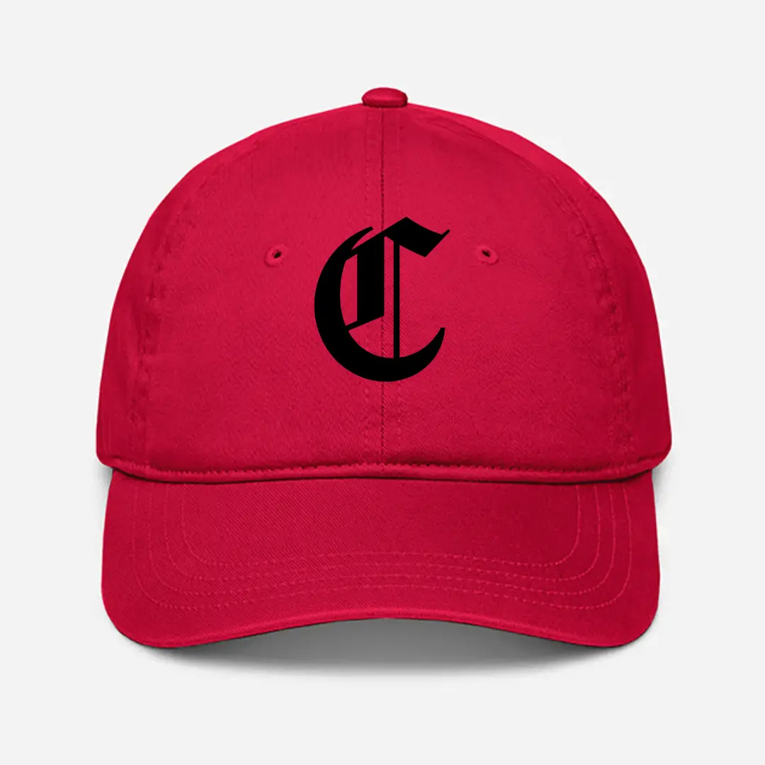 Alphabet C Embroidered Red Baseball Cap