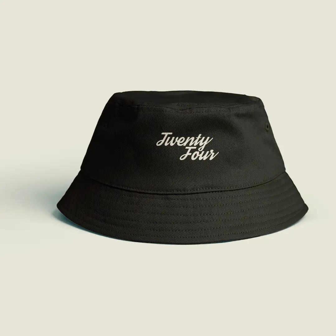 Twenty Four Printed Bucket Hat Black