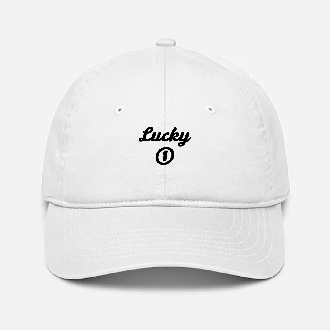 Lucky One White Baseball Cap
