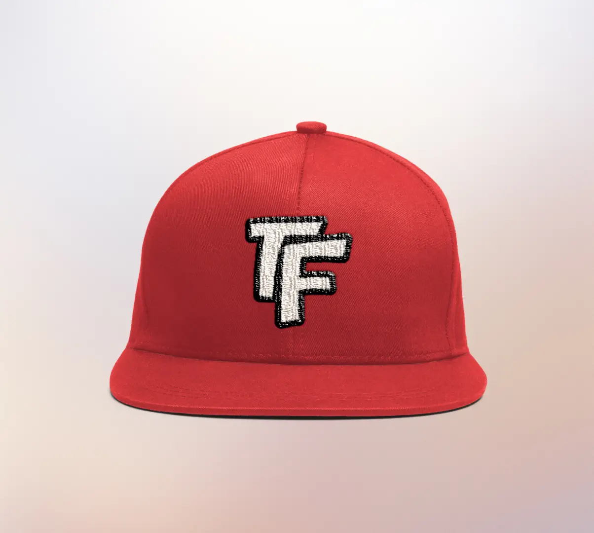 Twenty Four Flat Visor Snapback Cap Red