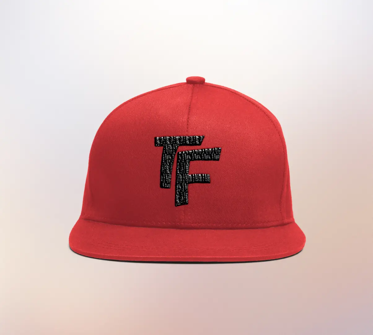 Bold TF Embroidered Snapback Cap Red