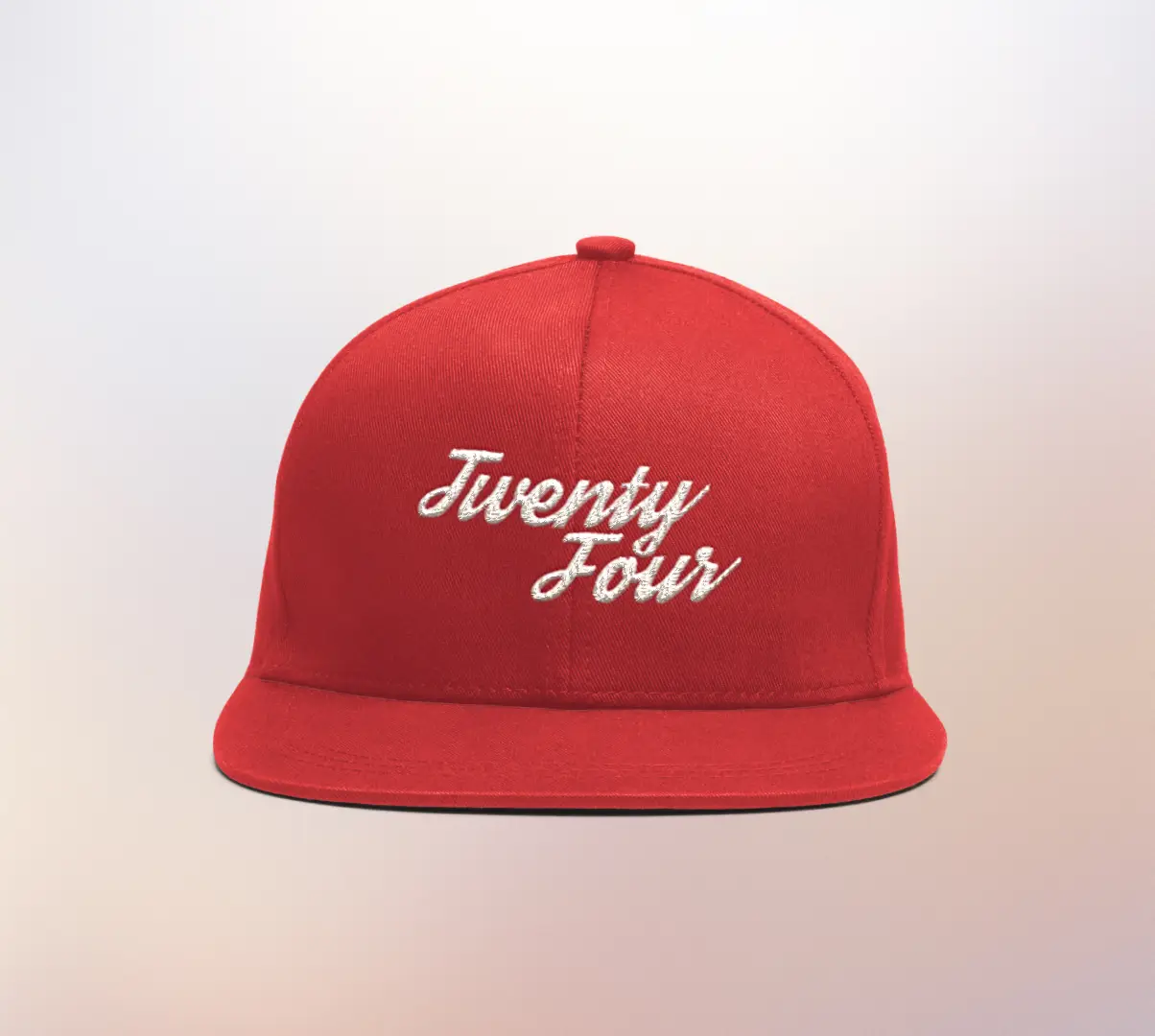 Twenty Four Embroidered Snapback Cap Red - Image 2