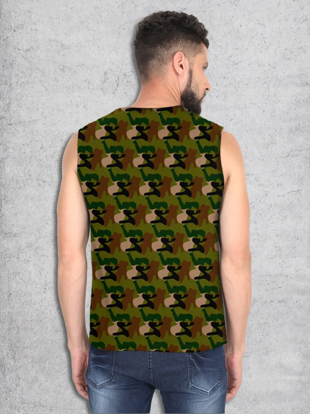 Wacky Camo Sleevless Vests - Image 2