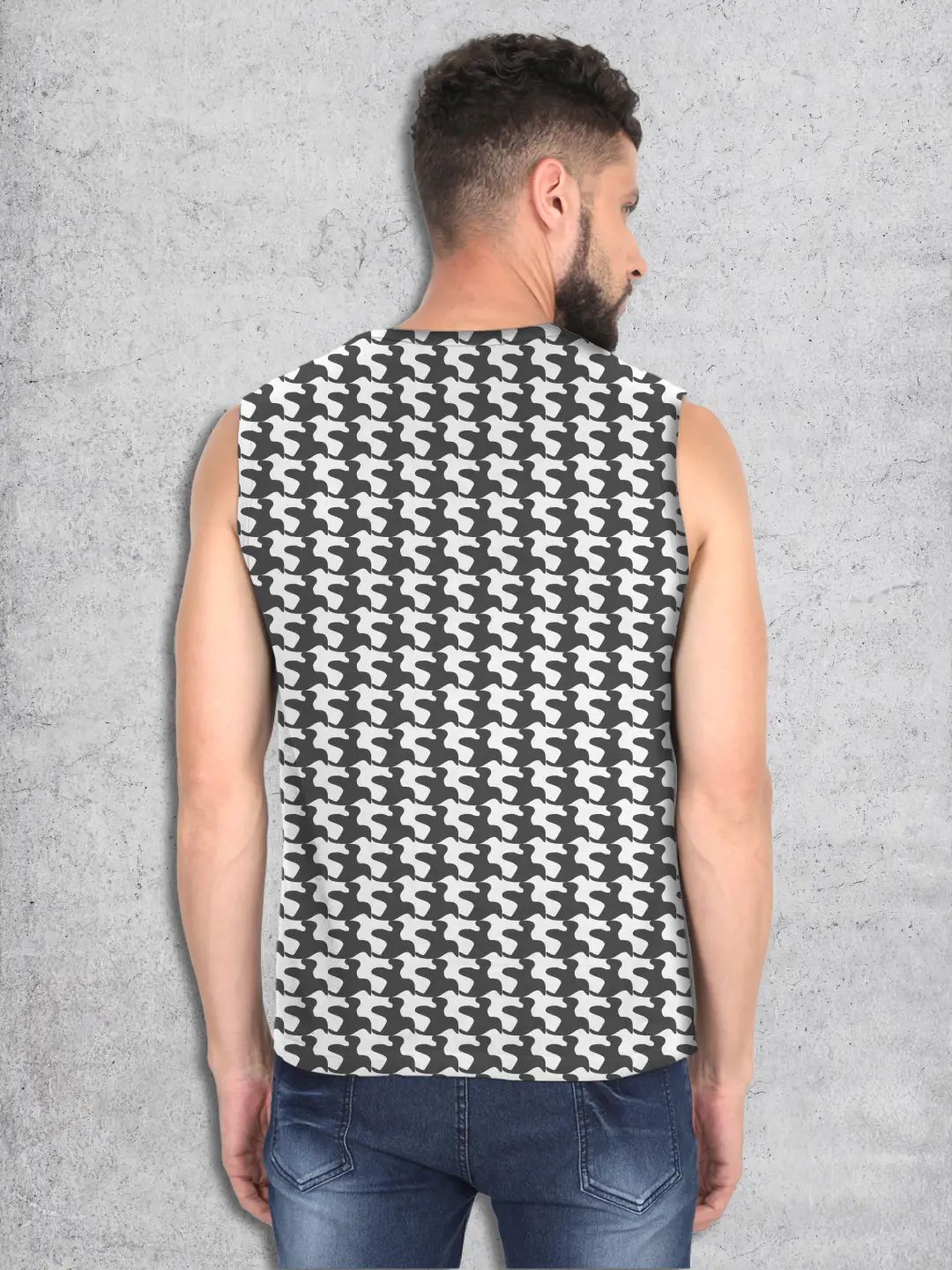 Grey Camouflage Sleevless Vests - Image 2