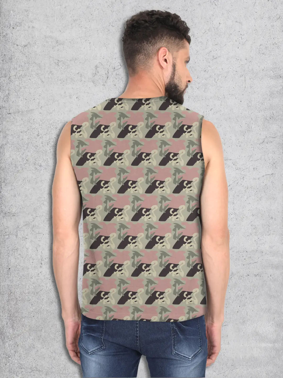 Camouflage Printed Sleevless Vests - Image 2