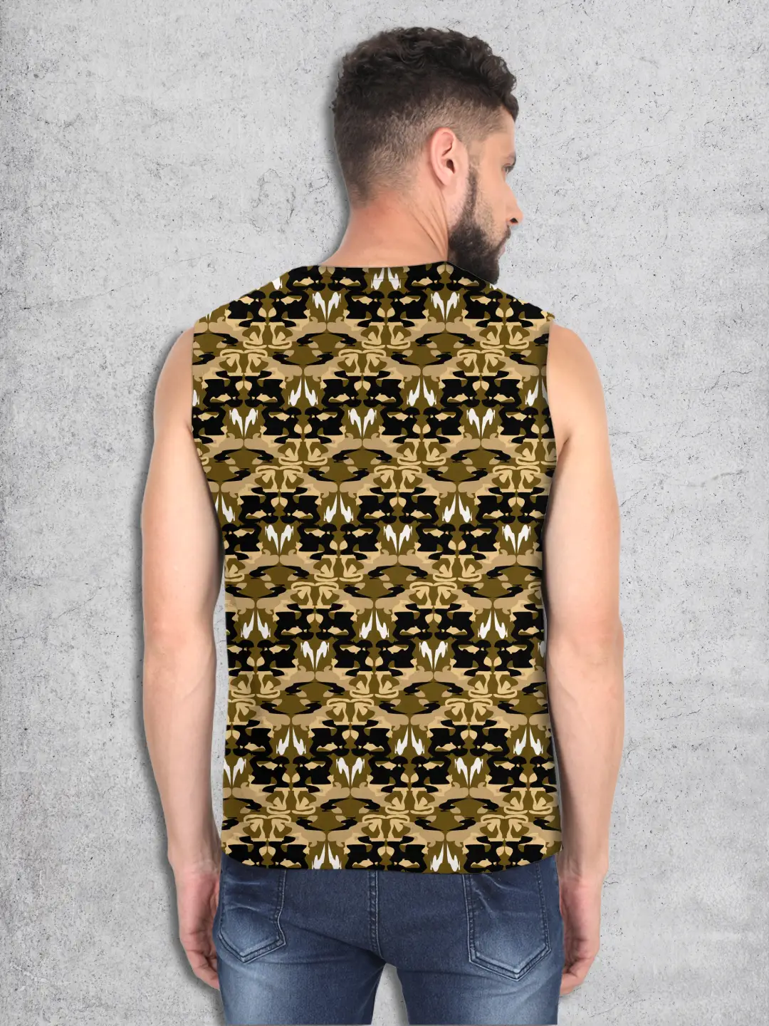 Camo Design Printed Sleevless Vests - Image 2