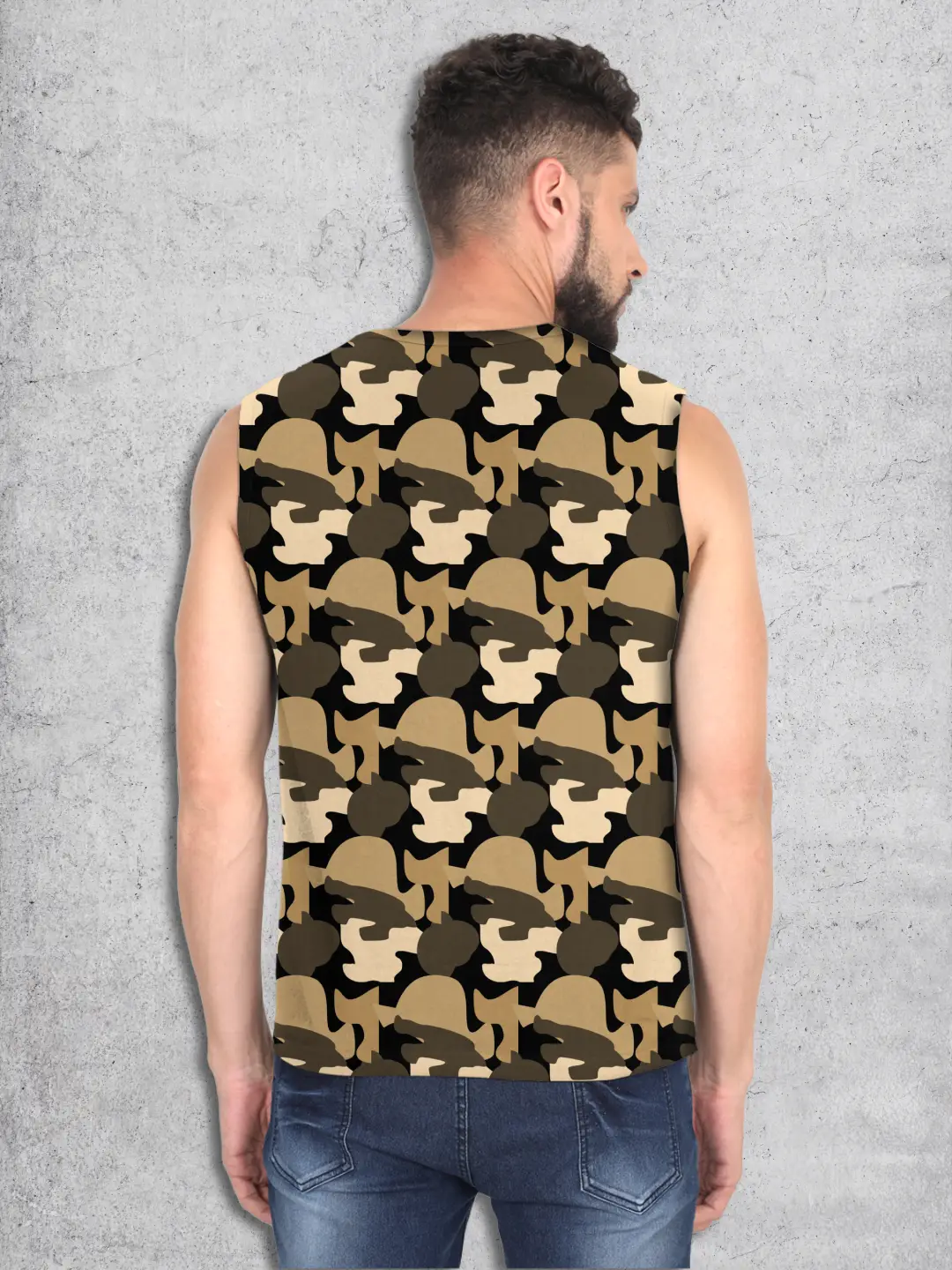 Sand Color Dessert Camo Sleevless Vests - Image 2