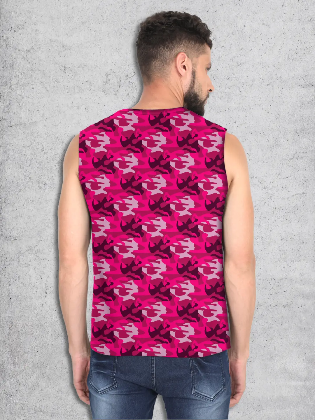 Pink Camo Sleevless Vests - Image 2