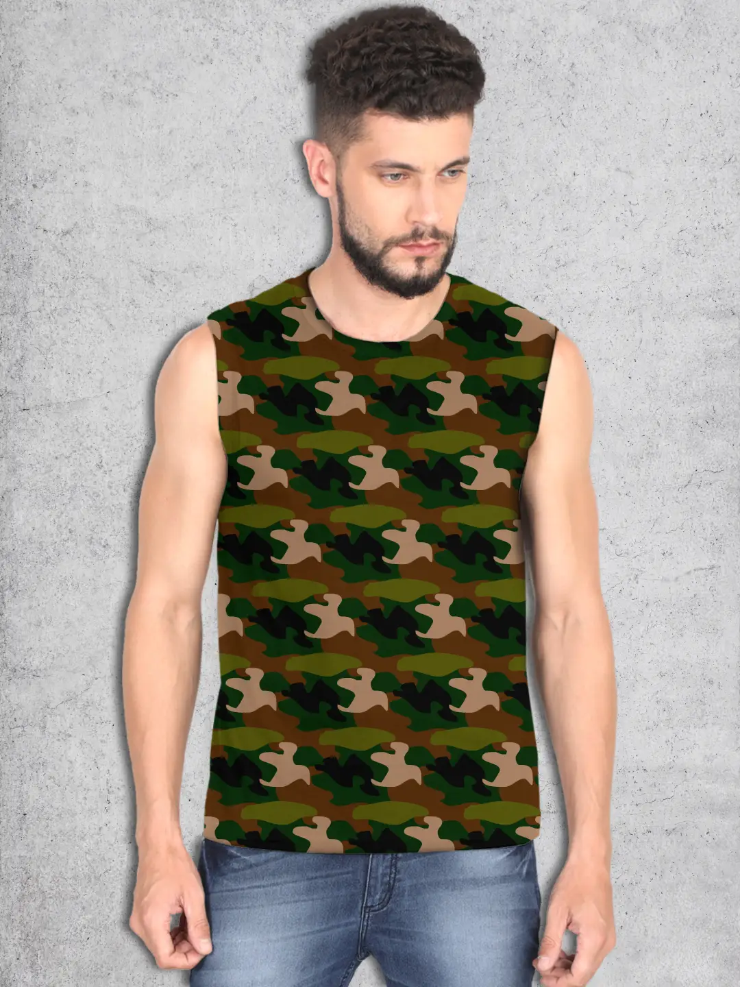 Bold Camougflage Sleevless Vests