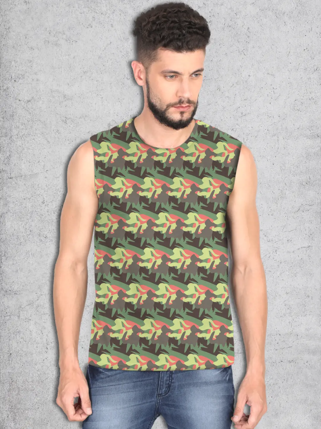 Camouflage Design Fleece Sleevless Vests