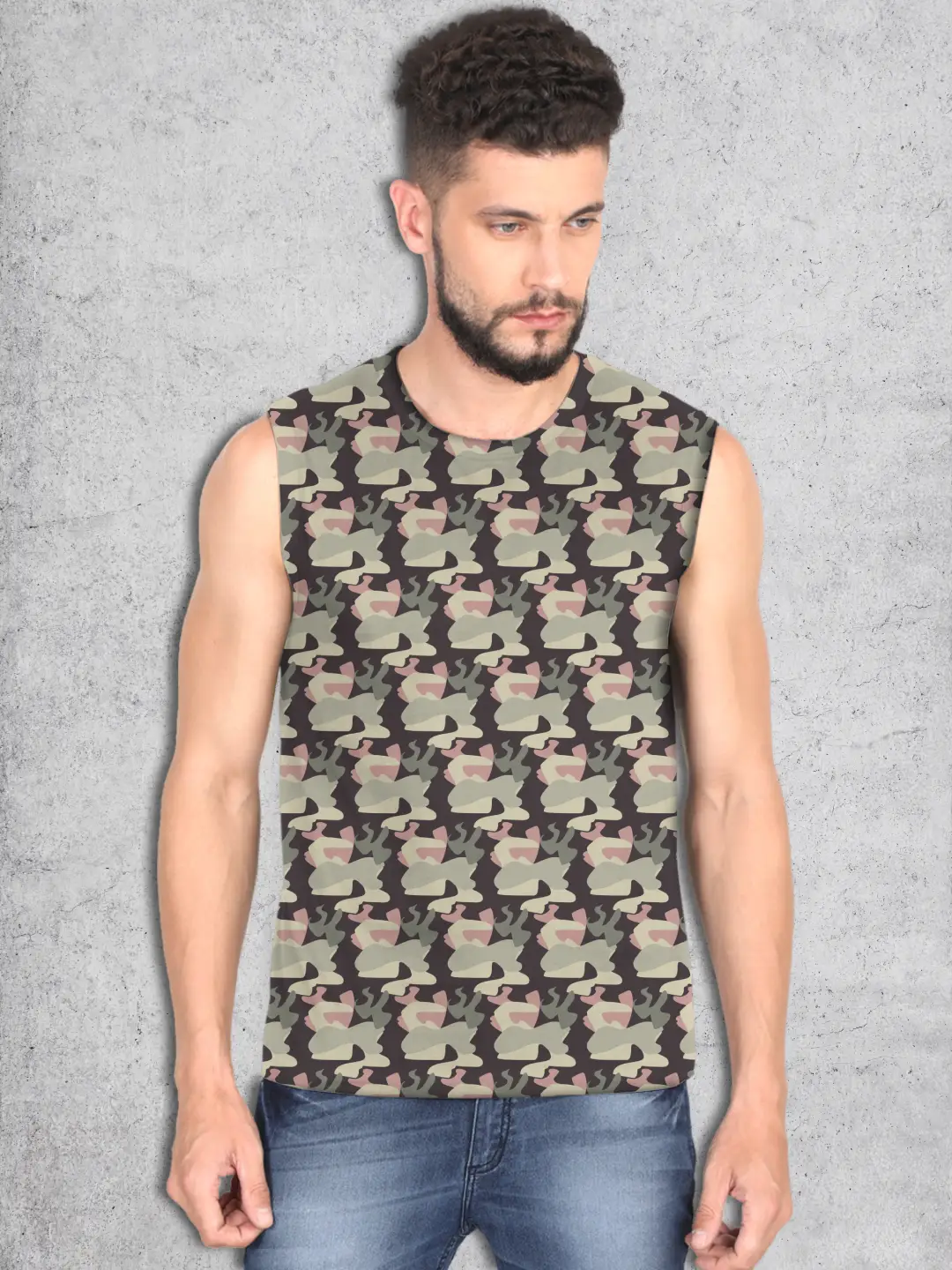 Casual Camouflage Sleevless Vests
